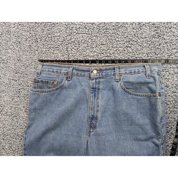 Vintage Levis 550 Relaxed Fit Jeans Mens 40X30 Light Wash Dad 90s Y2K Denim Blue - Picture 11 of 15